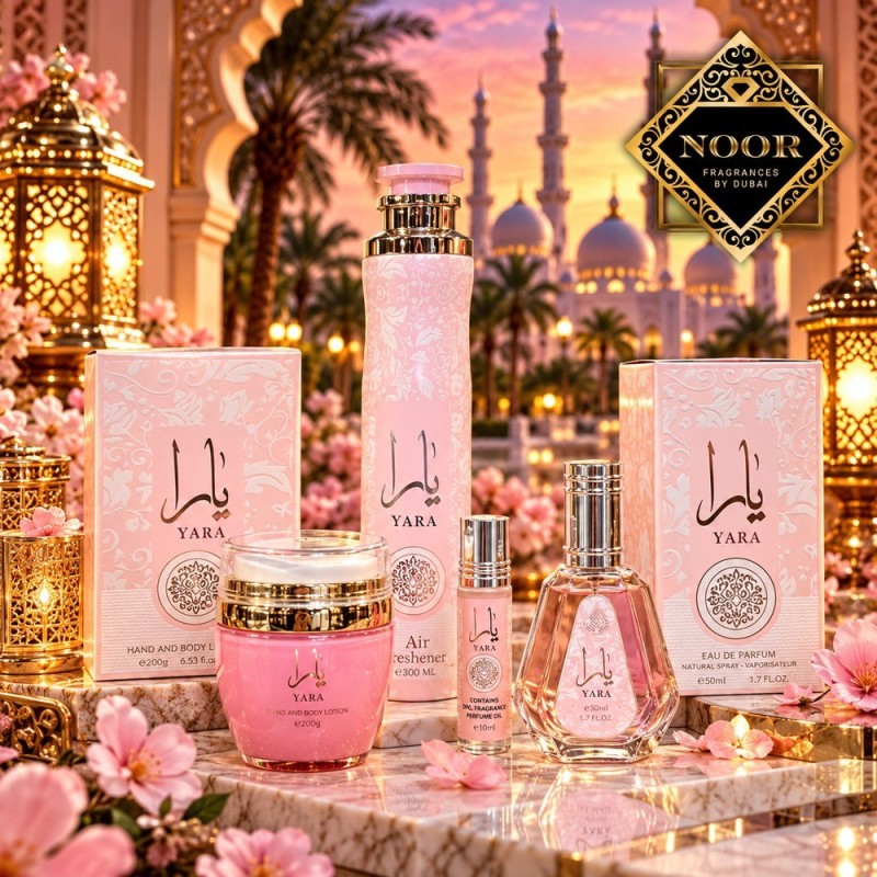Noor Gift Set 4 in 1 - Yara: Profumo, Olio, Crema Corpo & Home Spray